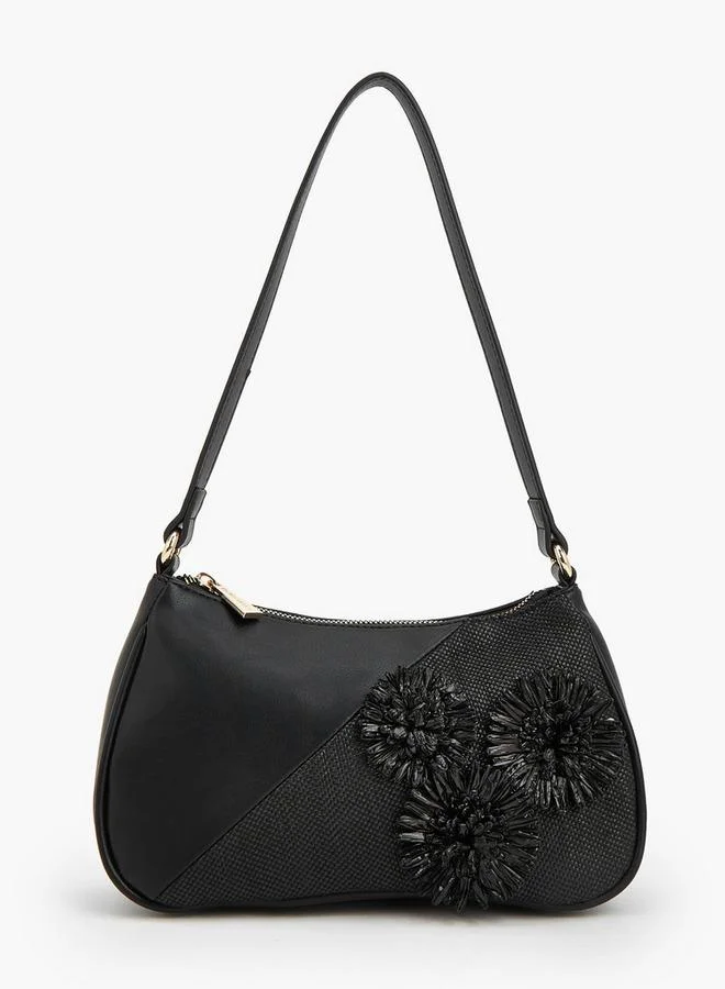 فلورا بيلا من شو إكسبرس Flora Bella 3D Applique Shoulder Bag With Zip Closure